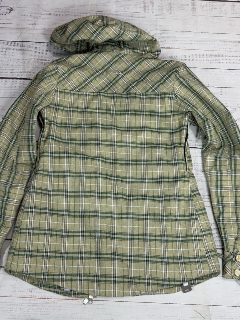 EUC NIKE SNOWBOARDING Plaid Hooded Jacket with Button/zipper closure, many pkts - Picture 2 of 10